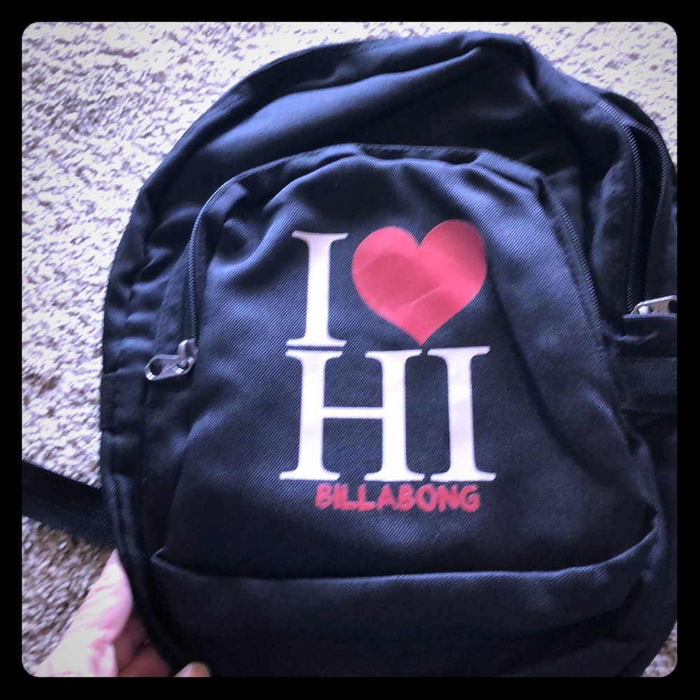 Billabong Small black and red backpack